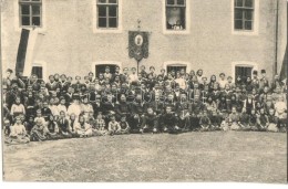 T2 Kresevo, School With Priests, Group Picture With Flag. Naklada Milosevic I Martincevic - Unclassified