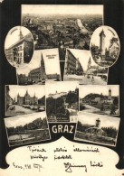 T2/T3 Graz, Landhaus, Hilmwarte Aussichtsturm, Herz Jesu Kirche, Herrengasse, Rathaus, Elektrische Bahn Auf Den... - Non Classés
