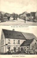 * T2/T3 Sámfalva, Hannersdorf; Utcakép, Ernst Gehlert VendéglÅ‘je / Gasthaus / Street, Guest... - Unclassified