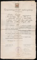 1918 Bp., Gyógyszerész-gyakornoki Végbizonyítvány Okmánybélyeggel - Non Classés