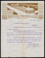 1916 Bp., A Borszéki FürdÅ‘vállalat Részvénytársaság Fejléces... - Non Classés