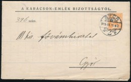 1911 A Karácson Imre-emlékoszlop Bizottság GyÅ±jtÅ‘i íve, Okmánybélyeggel - Ohne Zuordnung