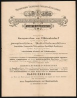 Cca 1880-1910 Karl Kachelmann & Sohn, Vihnye - (Selmecbánya) Schemnitz, Díszes Fejléces... - Ohne Zuordnung