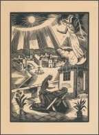 Conrad Gyula (1877-1959): Betlehem. Fametszet, Papír, Jelzés Nélkül, 18×13 Cm - Autres & Non Classés