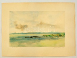 Buday József (?-): Balaton. Akvarell, Papír, Jelzett, 20×31 Cm - Andere & Zonder Classificatie