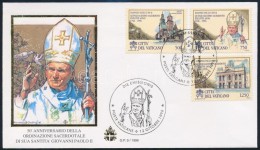 1996 II. János Pál Pápa 50. Papi Jubileuma Sor FDC-n Mi 1181-1183 - Andere & Zonder Classificatie