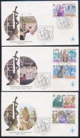 1994 II János Pál Pápa Utazásai Sor 3 Db FDC-n Mi 1128-1132 - Autres & Non Classés