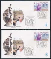 1994 II János Pál Pápa Utazásai Sor 3 Db FDC-n Mi 1128-1132 - Autres & Non Classés