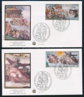 1994 Sixtus-kápolna Freskói Sor 4 Db FDC-n Mi 1107-1114 - Andere & Zonder Classificatie