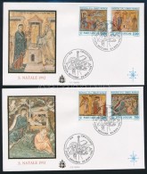 1992 Karácsony, Mozaikok Sor 2 Db FDC-n Mi 1075-1078 - Other & Unclassified