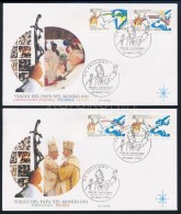 1992 II János Pál Pápa Utazásai Sor 2 FDC-n Mi 1071-1074 - Other & Unclassified