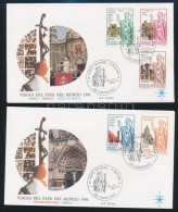 1991 II. János Pál Pápa Utazásai Sor 2 Db FDC-n Mi 1046-1050 - Autres & Non Classés