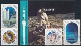 ** 1989 Holdraszállás - Apollo 11 Sor Mi 518-521 + Blokk Mi 20 - Autres & Non Classés