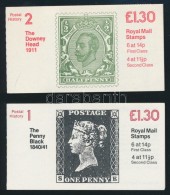 ** 1981 Penny Black és Downey Head Bélyegfüzet Pár Mi MH 54 A-b - Autres & Non Classés