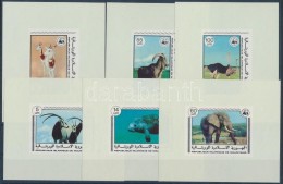 ** 1978 WWF Ritka állatok Sor Vágott Blokk Formában Mi 595-600 - Autres & Non Classés
