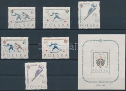 ** 1962 Téli Olimpia, Zakopane (I-II.) Sor Mi 1294-1296 A, 1297-1299 + Blokk 26 - Autres & Non Classés