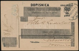 1920 SHS 15para Felülnyomású KétnyelvÅ± Tábori Postai LevelezÅ‘lap... - Other & Unclassified