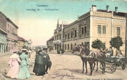 T2/T3 Versec, Vrsac; Városház Tér, Lovas Hintó, Kiadja özv. Kirchner J. E. /... - Non Classés