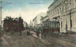 T3 Újvidék, Novi Sad; Erzsébet Tér, FÅ‘posta, Villamos / Square, Post Office, Tram (EB) - Non Classés
