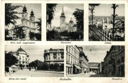 T2/T3 Szabadka, Subotica; Városháza, Templom, Hitler Tér, Kossuth Utca, Kiadja Víg... - Zonder Classificatie