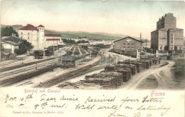 T2 Fiume, Bahnhof Und Gabona-Elevator / Railway Station, Lift, Cereal Factory - Zonder Classificatie