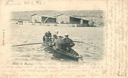 T2 Fiume, Porto, Rowing Men In Boat. J. Radici - Unclassified