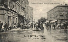 T4 Fiume, Piazza Adamich, Caffe Europa / Square, Cafe, G. Schittar's Advertisement (r) - Zonder Classificatie