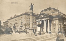 * T2 Abbazia, Ufficio Cambio / Square View With Tram C, Tergesteo, Change Office, Erich Bährendt Photo - Unclassified