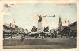 T2 Arad, Kossuth Lajos Szobor, Bloch H. Kiadása / Statue - Non Classés