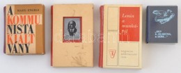 Vegyes Minikönyv Tétel, 4 Db: 
Marx-Engels: A Kommunista Kiáltvány. Bp., 1963,... - Non Classés
