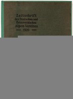 Zeitschrift Des Deutschen Und Österreichisen Alpenverein. 1920. Innsbruck, 1920. Verlag Des D. Und Ö.... - Non Classés
