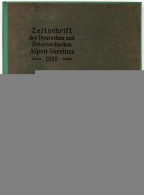 Zeitschrift Des Deutschen Und Österreichisen Alpenverein. 1920. Innsbruck, 1920. Verlag Des D. Und Ö.... - Zonder Classificatie