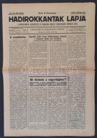 1922 A Hadirokkantak Lapja, A Hadirokkantak, Hadiözvegyek és Hadiárvák Nemzeti... - Autres & Non Classés