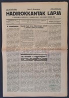 1922 A Hadirokkantak Lapja, A Hadirokkantak, Hadiözvegyek és Hadiárvák Nemzeti... - Andere & Zonder Classificatie