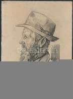 Olvashatatlan Jelzéssel: Férfi Portré. Ceruza, Karton, 21×15 Cm - Andere & Zonder Classificatie