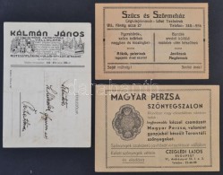 Cca 1930-1940 Budapest, 3 Db Céges Reklámlap és LevelezÅ‘lap: LÅ‘wi Testvérek SzÅ±cs... - Publicités