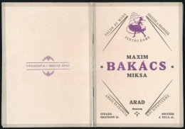 1924 Aradi Bakács Miksa Divatüzletének Képes Reklámfüzete. - Advertising