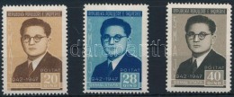 * 1947 Qemal Stafa Halálának 5. évfordulója Sor Mi 415-417 - Sonstige & Ohne Zuordnung