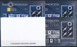 ** 2016 Napfogyatkozás Emlékív 4 Db-os Garnitúra Azonos Sorszámmal  (003) - Other & Unclassified