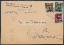 1946 (5. Díjszabás) Nyomtatvány 3 Klf SzínÅ± KisegítÅ‘ Bélyeggel... - Other & Unclassified