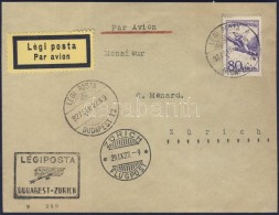 1927 Légi Levél 'BUDAPEST - ZÜRICH' Légi Irányító... - Other & Unclassified