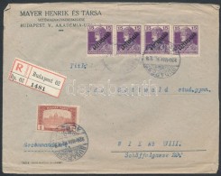 1920 Ajánlott Levél Károly/Köztársaság 4 X 15f + Magyar Posta 1K Vegyes... - Andere & Zonder Classificatie