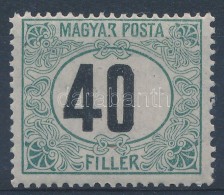 ** 1920 Magyar Posta Portó 40f, Pont A MAGYAR Után - Andere & Zonder Classificatie