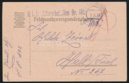 1918 Tábori Posta LevelezÅ‘lap 'K.k. Landsturmbataillon' + 'FP 492 B' - Andere & Zonder Classificatie