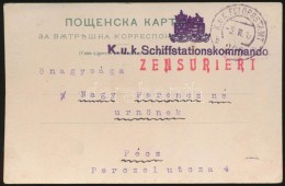 1917 Tábori Posta Képeslap 'K.u.k. Schiffstationskommando' - Other & Unclassified