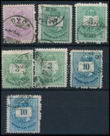 O 1874 Színesszámú 2kr, 4 X 3kr, 2 X 10kr 13-as Fogazással (lemezhiba,... - Andere & Zonder Classificatie