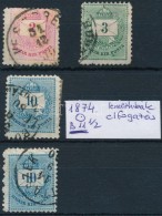 O 1874 Színesszámú 2kr, 3kr, 2 X 10kr (lemezhiba, Festékfolt, Elfogazás, Karcok) - Andere & Zonder Classificatie