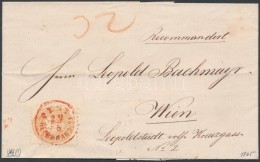 1865 15kr Nagy Vízjellel / With Watermark + Hátoldalon 10kr / On The Backside (eltépve /... - Other & Unclassified