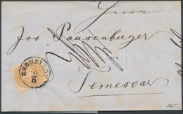 1865 15kr Távolsági Levélen / On Cover 'KRONSTADT' - 'TEMESVÁR' - Other & Unclassified