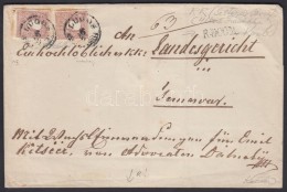 1858 2x5kr II. + 2x10kr II. Ajánlott Levélen / On Registered Cover 'LUGOS' - 'TEMESVAR'. Signed:... - Sonstige & Ohne Zuordnung